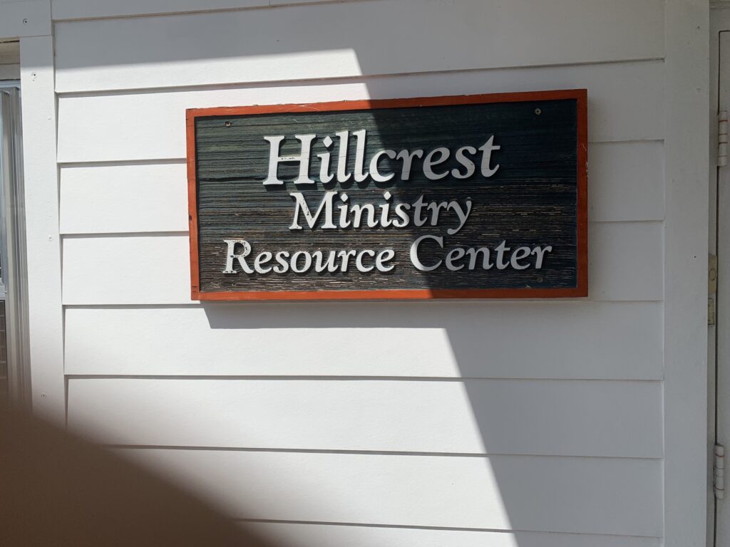 Sign for Hillcrest Ministry Resource Center